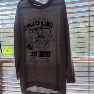 Disney Gray Nightmare Before Christmas Sweater